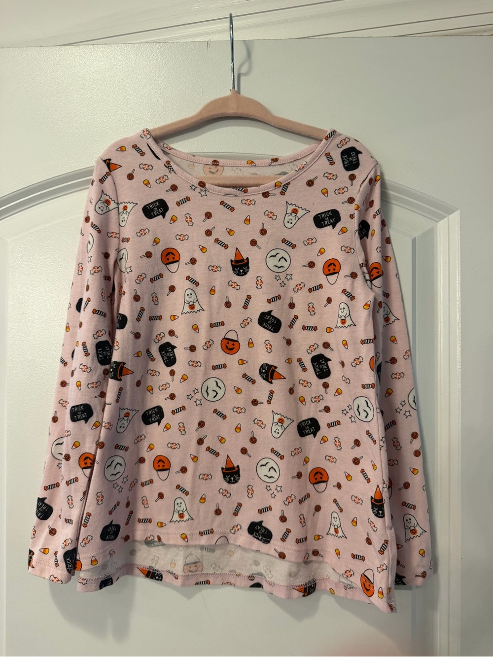 The Children's Place Pink Halloween Ghost & Candy Long-Sleeve Top